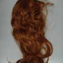 Copper Red Curly Clip In Hair Extensions for Women Synthetic Clip in Long Wavy Extension 20 Inch Double Weft 4PCS Hairpieces Full Head for Women Costume Party Valentine's Day