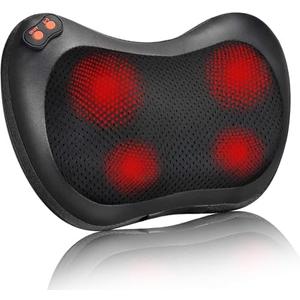 iKristin Back Massager, Shiatsu Neck Massager with Heat, Electric Back Massager for Shoulder, Back, Leg, Deep Tissue Kneading Massage to Relief Muscles, Massage Pillow for Mom/Dad/Women/Men