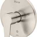 Pfister Pfirst Modern Valve Trim Only (Valve Body Sold Separately), Single Handle, 1-Hole, Brushed Nickel Finish, R89040K