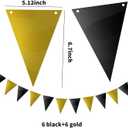 2 x The Beginning of a New Chapter Banner Funny Going Away Party Graduation Happy Retirement Party Decorations Supplies Glitter Black Gold Goodbye Farewell Party Decoration for Coworker Friends Graduates