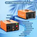 PCP Air Compressor 4500Psi, Fast Fill for Airguns or Paintball Tank, PCP air pump Auto Shut-Stop, Dual Power Dual Power 12V DC &110V/220V AC,350W Air Compressor for scuba tank