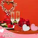 6 Valentine's Day Heart Wooden Table Decor Centerpieces Happy Valentines Tabletop Rustic Love Hearts Wood Block Sign Tiered Tray Decorations for Valentine Home Shelf Desk Mantle Party Decoration