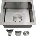 13 Inch Bar Sink Undermount  Delironexu 18 Gauge Stainless Steel Small Kitchen Sink, 13"x15"x7" Small Bar Sinks, Single Bowl Wet bar sink with Brushed Finish for Outdoor, RV, and Prep Use