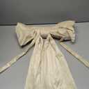 16 x 71 Inches Extra Large Off-White Velvet Christmas Bow – Giant Tree Topper, Wreath, Wall & Party Decoration