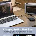 Multi Charging Cable, 2Pack 5 in 1 Retractable Lightning Charger Cable 60W USB C to USB C Fast Charging,Multiple USBC Cord Multi Car Charger for iPhone 17/16/15/14 Pro Max,iPad,Samsung S25 S24,Tablets (Grey)