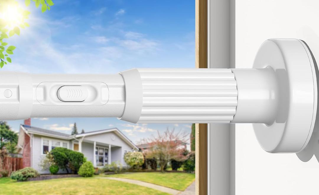 AIZESI 41-144 Inch Heavy Duty White Tension Curtain Rod - No Drilling, Adjustable, Rust-Resistant for Outdoor, Living Room, Window, Bathroom