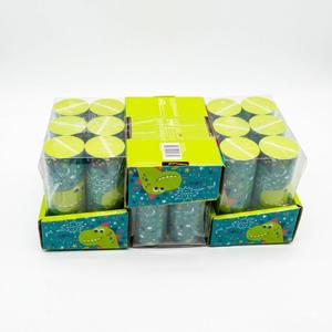 Confetti poppers Green Dinosaur 6pcs (3 pack)