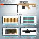 Toy Sniper Rifle with Scope Soft Bullet Toy Gun Shell ejecting Foam Blaster Guns Realistic Fake Prop Dart Backyard Outdoor Shooting Game for Kids Boys Teen Adult Gifts for Age 8-12 13 Years Old (37in)