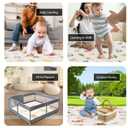 XVISHX Baby Play Mat, 50 x 50 Inch Play Mat Perfect for Use Baby Playpen, Foldable Baby Foam Playmat for Floor, Portable Waterproof Activity PlayMats for Babies, Infants and Toddlers