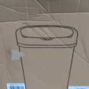 BestOffice | 13 Gallon Trash Can with Lid | Automatic Touchless Garbage Can | Odor Control | Modern Oval Design | Easy to Clean | Plastic | Black | Fits Any Kitchen, Bathroom, Office or Home