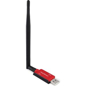 Panda Wireless PAU0B AC600 Dual Band (2.4GHz and 5GHz) Wireless N USB Adapter W/High Gain Antenna - Windows 7/8/8.1/10/11, Zorin, Mint, Ubuntu, openSUSE, Fedora, Kali Linux and Raspbian