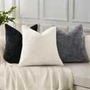 decorUhome Summer Cream White Chenille Throw Pillow Covers 12x20 Set of 2 Textured Soft Cozy Slubby Couch Pillow Covers Modern Farmhouse Boho Decorative Pillow Cases for Bed Sofa Living Room