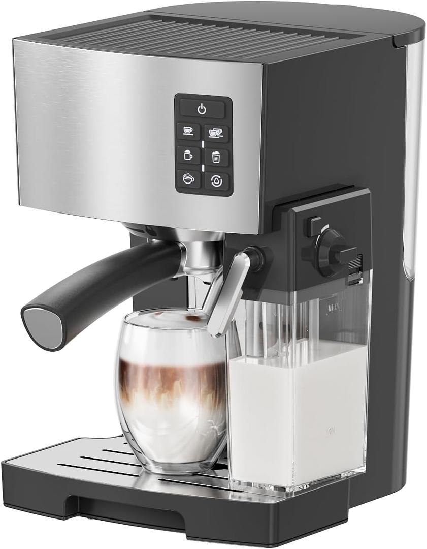 Espresso Machine 20 Bar - Espresso & Coffee Maker with Automatic Milk Frother, Cappuccino Machine, Latte Maker for Home, office, 1250W (Normal)