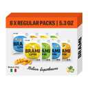 BRAMI Lupini Beans Snack, Variety Pack | 7g Plant Protein, 0g Net Carbs | Vegan, Vegetarian, Keto, Plant Based, Mediterranean Diet, Non Perishable, 5.3 Ounce (Pack of 8) (EXP 03/28/28)