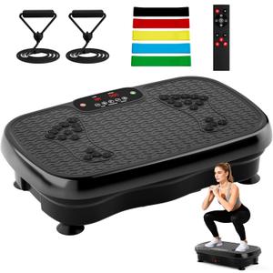 TDH Vibration Plate Exercise Machine, 10 Preset Modes & 120 Levels Vibrating Platform for Lymphatic Drainage, Weight Loss and Fat Burning, Shake Platform for Men and Women