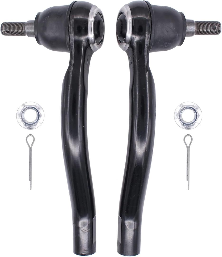 NewYall Outer Front Left and Right Steering Tie Rod End for Nissan 370Z Infiniti EX35 EX37 G25 G35 G37 M35 M45 M35h M37 M56 Q40 Q50 Q60 Q70 Q70L QX50