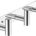 VAEHOLD Hat and Coat Wall Mount Rack - Hooks for Robes, Bags, Keys, and Towels - Bathroom Towel Hanger Organizer (Polished Chrome, T Shape 3 Hooks 1 Pack)