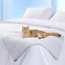 Cooling Blanket for Small Dogs - High Q-MAX 0.4+ Cold Washable Cat Mat, Travel Soft Dog Summer Essentials, Grey, 30"x40"