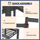 20 Inch Full Size Bed Frame, Double Layer Heavy Duty Bed Frames 4000 lbs Capacity, Metal Platform with Headboard Holes, Round Corner Legs, Mattress Slide Stopper, Easy Assembly