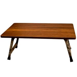 Solid Built Quality, Strong and Durable Multi Purpose Laptop Study Table for Children Bed Table Fold able and Portable Ergonomic & Rounded Edges Non-Slip Legs for Kids Study (Wood)