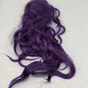 Long Purple Wavy Wigs for Women Middle Part Dark Purple Wig 26 inch Natural Curly Synthetic Wig Heat Resistant Fiber Wigs for Daily Party Use