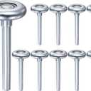 uxcell 10pcs 1.8" Steel Garage Door Rollers for 2" Garage Track, 3.7" Stem Roller Wheels, Precision Bearing 10 Balls, Silver Tone