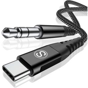USB Type C to 3.5mm Audio Aux Cable 4ft for iPhone 16 USB C to 3.5mm Car Stereo Speaker Aux Cord for iPhone 16 15 Pro Max Plus MacBook iPad Pro,Samsung Galaxy S25 S24 S23 S22 S21 S20 Note Pixel Moto