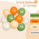 141pcs Little Cutie Orange and White Balloon Arch Garland Kit with Sage Green Orange Nude Sand White Balloons for Birthday Party Little Cutie Baby Shower Decorations