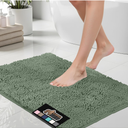 GORILLA GRIP Bath Rug Mat, Thick Soft Absorbent Chenille, Quick Dry Microfiber Mats, Rubber Backing Machine Washable Shower Floor Rugs, Bathmat Runner, Bathroom Home Decor Accessories 24x17 Sage Green