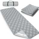Quilted Foam Mattress Topper Pad, Non-Slip Super Soft Comfortable 75"x30", Cool Sleeping Pad for Camp Cot/RV Bunk/Narrow Twin Beds (Grey)
