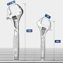 WORKPRO 2-piece Adjustable Wrench Set, 6-Inch & 10-Inch Black Oxide Wrenches, Cr-V Steel, Wide Jaw Wrench with Metric & SAE Scale, good for Home, Garage, Workshop