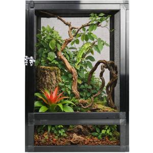 13 Gallon Reptile Enclosure 19"x13"x13" Mesh Chameleon Cage,Superior Ventilation Vertical Screen Tank for Chameleon,Crested Geckos,Leopard Geckos,Bearded Dragon,Lizards,Spider,Butterfly