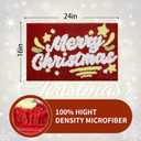 Red Bathroom Rugs Christmas Bath Mat Extra Thick Soft Absorbent Bathroom Mat Non Slip Washable Quick Dry for Christmas Decorations, 31" x 20"