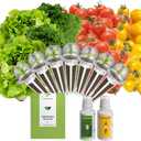 inbloom Organic Salad Green Seed Pod Kit for AeroGarden, Ahopegarden Hydroponics Growing System, Low-Calorie Food, 7-Pods (350+ Seeds, Include Fast and Butter Lettuce, Red and Golden Cherry Tomato)