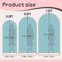 GOJAWAY 6FT/6.6FT/7.2FT Blue Wedding Arch Cover Set of 3, Spandex Fitted Wedding Arch Stand Covers for Round Top Chiara Arch Background Stands Cover for Birthday Party Ceremony Banquet Decor