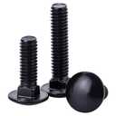 5/16-18 x 3/4" Black Steel Carriage Bolts, 304 Stainless Steel 18-8, Round Domed Head Square Neck Carriage Bolts Screws, Coarse Thread UNC, 20 PCS