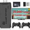 Wireless Retro Game Console, Retro Game Stick with Built-in 23 Emulators, 20,000+ Games, 4k Hdmi Output, and 2.4GHz Wireless Controller, Plug and Retro Play Video Games for Tv (64 GB)