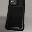 Lanhiem for iPhone 13 Metal Case with Camera Cover & Stand [Compatible with MagSafe] [Built-in Kickstand] [Military-Grade Protection] Heavy Duty Rugged Magnetic Phone Case, Black