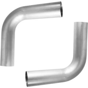 3 Inch Exhaust Pipe,90 Degree Exhaust Mandrel Bend Exhaust System,Universal 3 Inch Stainless Steel Exhaust Pipe (3"OD 90 2PCS)