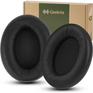 Geekria Elite Sheepskin Replacement Ear Pads for Sony WH-1000XM4 (WH1000XM4) Headphones Ear Cushions, Repair Parts (Black)