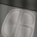 8.58" Square Ceramic Divided Plates - 4 Pack, Portion Control Plate for Rational Eating, White Dinner Plates, 3 Compartment Dinner Diet Plates for Kids Adults, Microwave, Dishwasher Safe