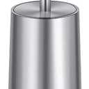 Toilet Brush and Holder, Toilet Brush 304 Stainless Steel, Toilet Bowl Brush for Bathroom Toilet-Ergonomic, Elegant,Durable (Silver)