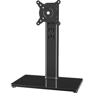Single LCD Computer Monitor Free-Standing Desk Stand Mount Riser for 13 inch to 32 inch screen with Swivel, Height Adjustable, Rotation, Vesa Base Stand Holds One (1) Screen up to 77Lbs(HT05B-001))