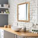 Decorative Wall Mirror Hangs Horizontal and Vertical Rectangular Standard Frame 16" x 20" (Gold)