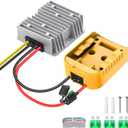 20v to 12v Step Down Converter,Compatible with Dewalt 20V Battery,DC 12V 20A 240W Buck Converter,Multi-Layer Safety Design Function Over Discharge Protection with Switch 30A Fuse,Wire Terminals