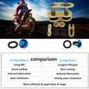 520 X-Ring Chain, 120 Links Heavy Duty Motorcycle Gold Chain with Connecting Master Link