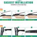 26" 16" 14" Windshield Wiper Blades Replacement for Toyota Venza 2021 2022 2023 2024 Premium All Weather Front Rear Wipers Set - OEM Quality (Pack of 3)