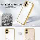 3 x for iPhone 16 Plus Case Clear,Thin Soft Protective CoverShockproof Military-Grade Protection Anti-Scratch Gold