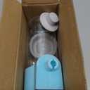 Fhiny Rabbit Water Bottle, 18oz Hanging Guinea Pig Water Bottle No Drip Gravity Bunny Water Dispenser for Cage Automatic Rabbit Waterer for Bunny Guinea Pig Chinchilla Ferret Cat Puppy (Blue)