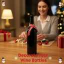 Healifty 20pcs Christmas Mini Scarfs: 7.860.19Inch Tiny Snowman Scarves for DIY Crafts - Xmas Wine Bottle Hanging Ornaments Decor in White & Red